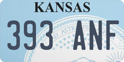 KS license plate 393ANF