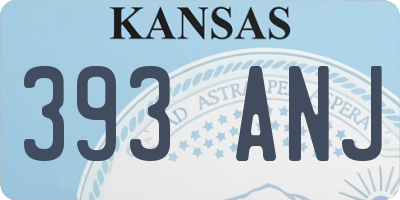 KS license plate 393ANJ