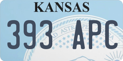 KS license plate 393APC