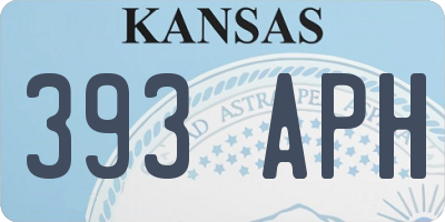 KS license plate 393APH