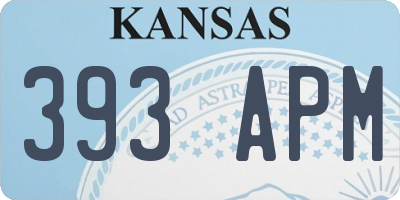 KS license plate 393APM