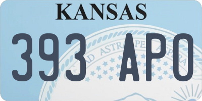 KS license plate 393APO