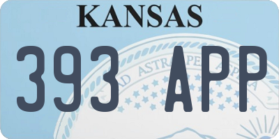 KS license plate 393APP