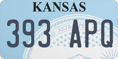KS license plate 393APQ