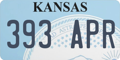 KS license plate 393APR