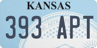 KS license plate 393APT