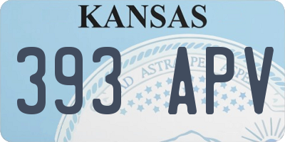 KS license plate 393APV