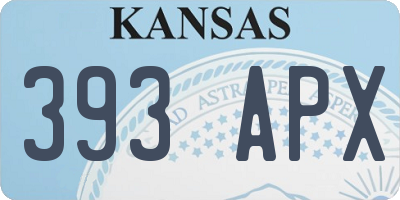 KS license plate 393APX