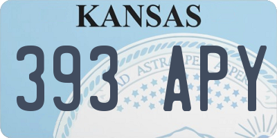 KS license plate 393APY
