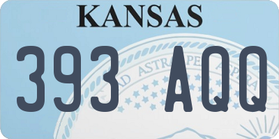 KS license plate 393AQQ