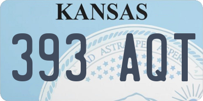 KS license plate 393AQT