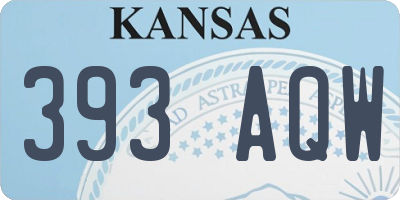 KS license plate 393AQW