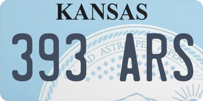 KS license plate 393ARS