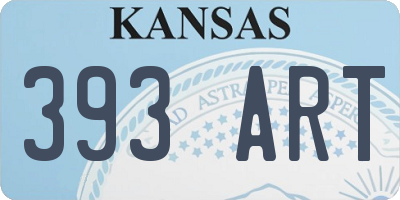 KS license plate 393ART