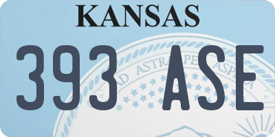 KS license plate 393ASE
