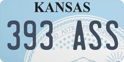 KS license plate 393ASS