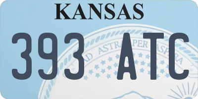 KS license plate 393ATC