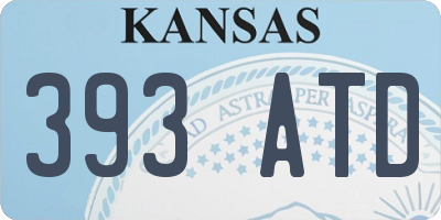 KS license plate 393ATD