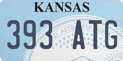 KS license plate 393ATG