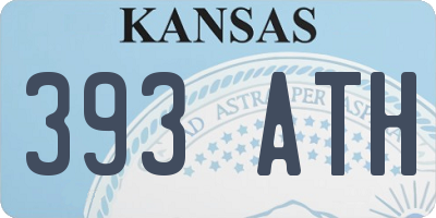 KS license plate 393ATH