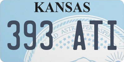 KS license plate 393ATI