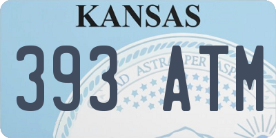 KS license plate 393ATM