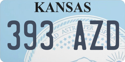 KS license plate 393AZD