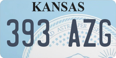 KS license plate 393AZG