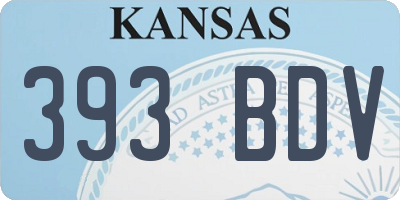 KS license plate 393BDV