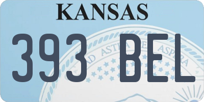 KS license plate 393BEL
