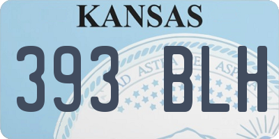 KS license plate 393BLH