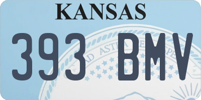 KS license plate 393BMV