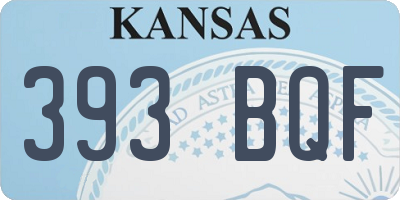 KS license plate 393BQF