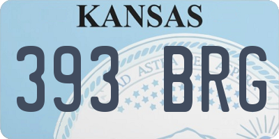 KS license plate 393BRG