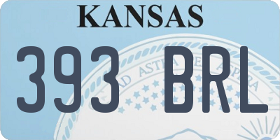 KS license plate 393BRL