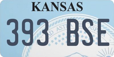 KS license plate 393BSE