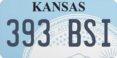 KS license plate 393BSI