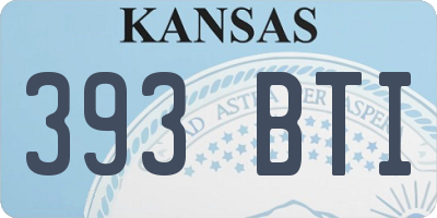 KS license plate 393BTI