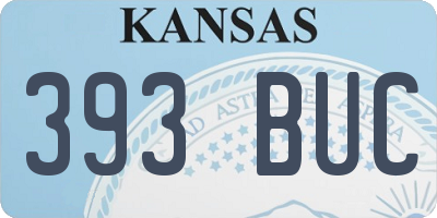 KS license plate 393BUC