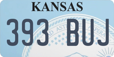 KS license plate 393BUJ