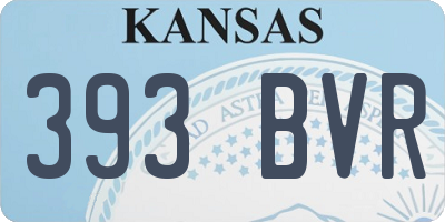 KS license plate 393BVR