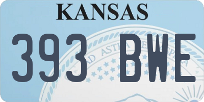 KS license plate 393BWE