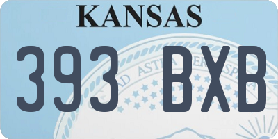 KS license plate 393BXB