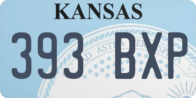 KS license plate 393BXP