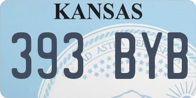 KS license plate 393BYB