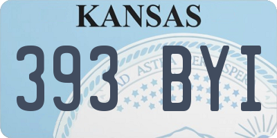 KS license plate 393BYI