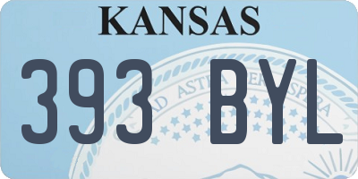 KS license plate 393BYL