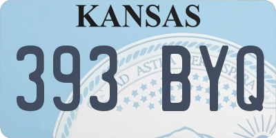 KS license plate 393BYQ