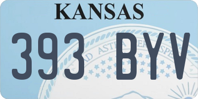 KS license plate 393BYV