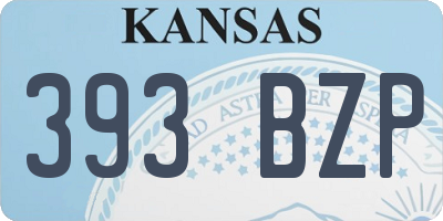 KS license plate 393BZP